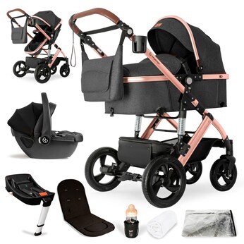 Kinderwagen Nizza + Babyschale + Isofix-Station