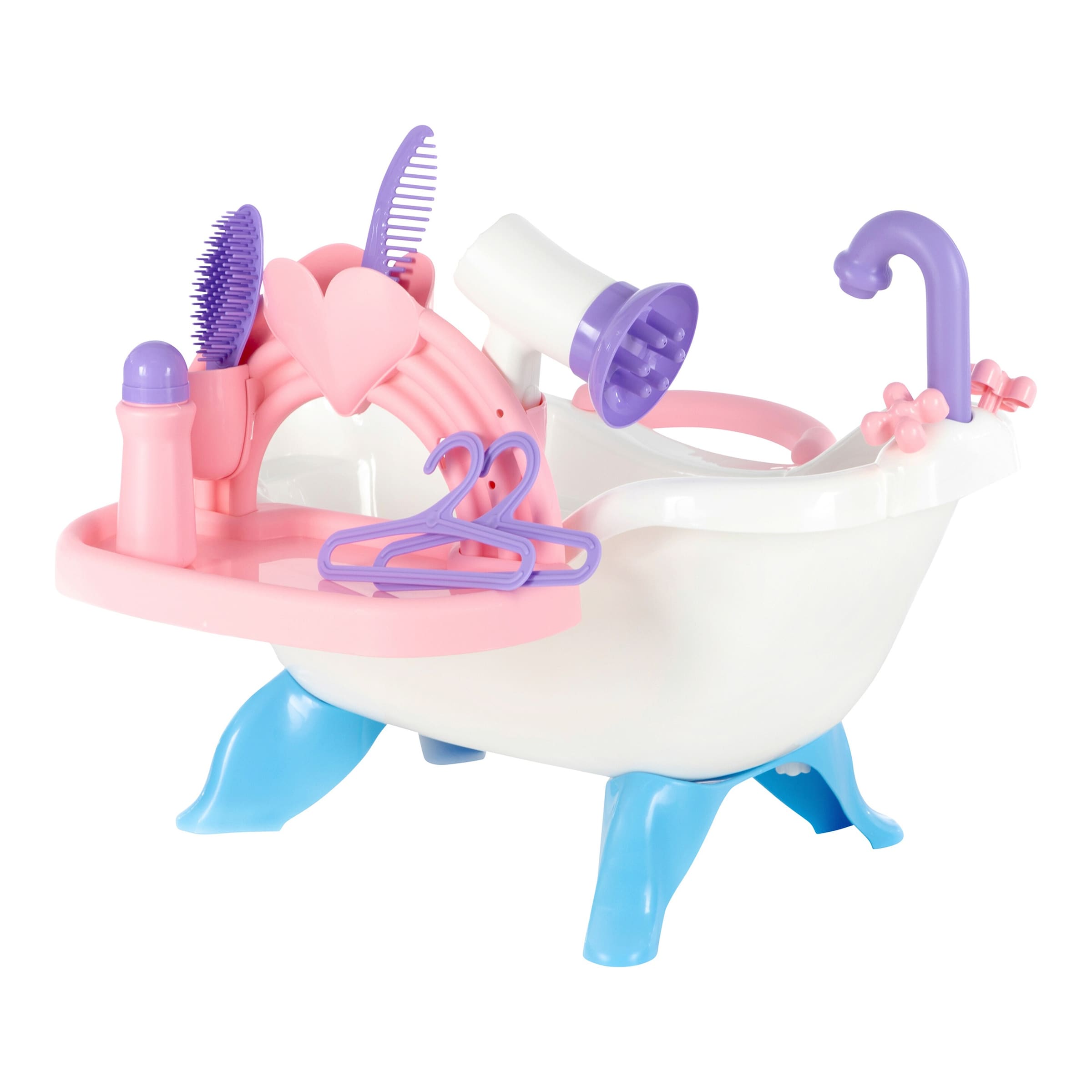 Puppenbadewanne mit Zubehör 8-tlg.