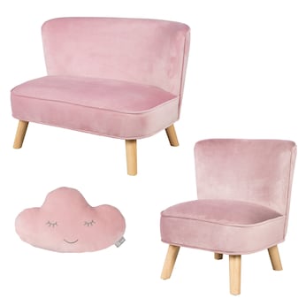 Lil Sofa Set groß roba Style rosa 