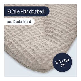 Krabbeldecke Blatt Nordic Waffelpiqué  110x170 cm