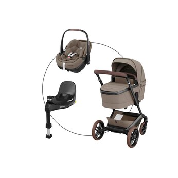 Kombikinderwagen Fame inkl. Babyschale Pebble 360 Pro 2 und Isofix-Basis FamilyFix 360 Pro