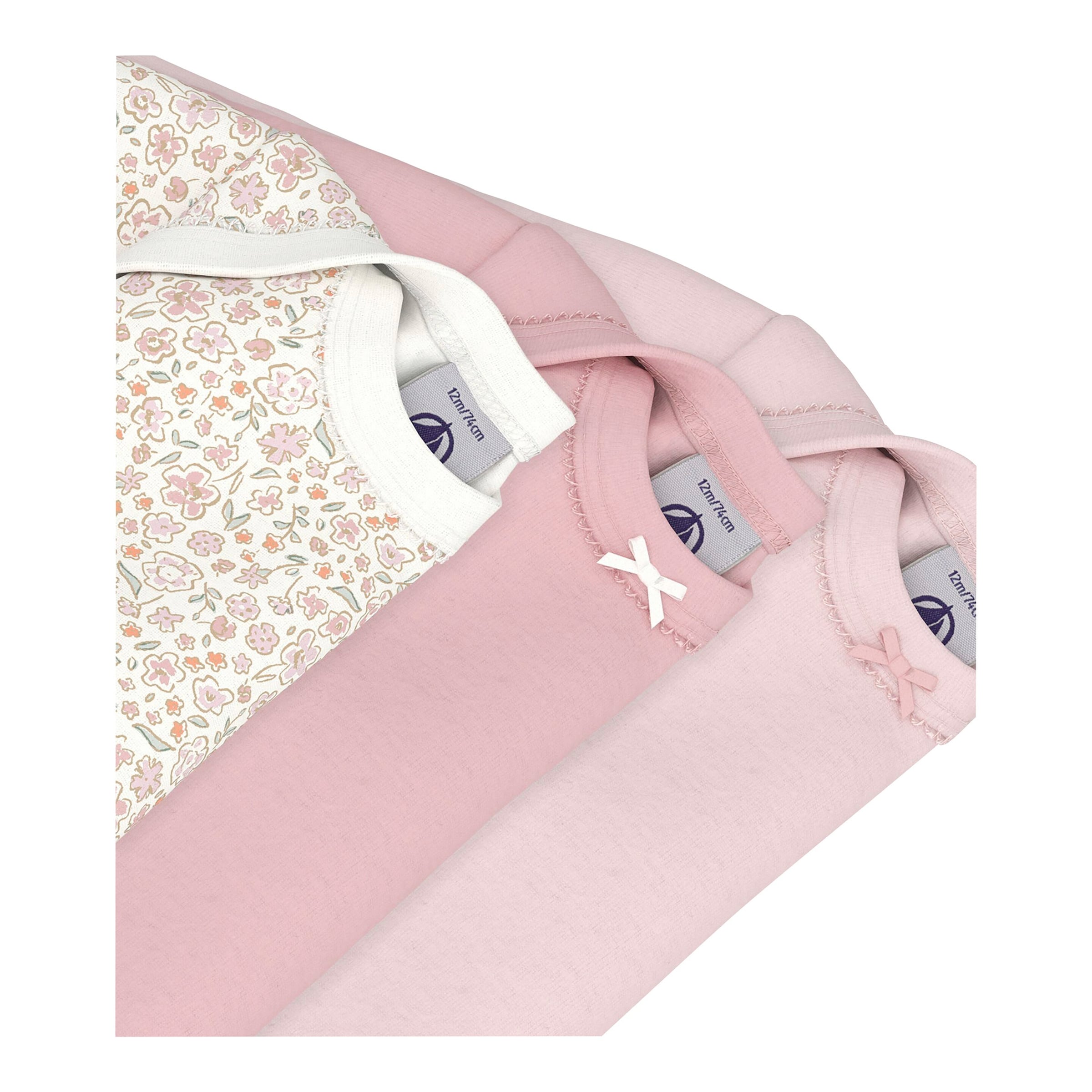 3er-Pack Bodys langarm Blumen