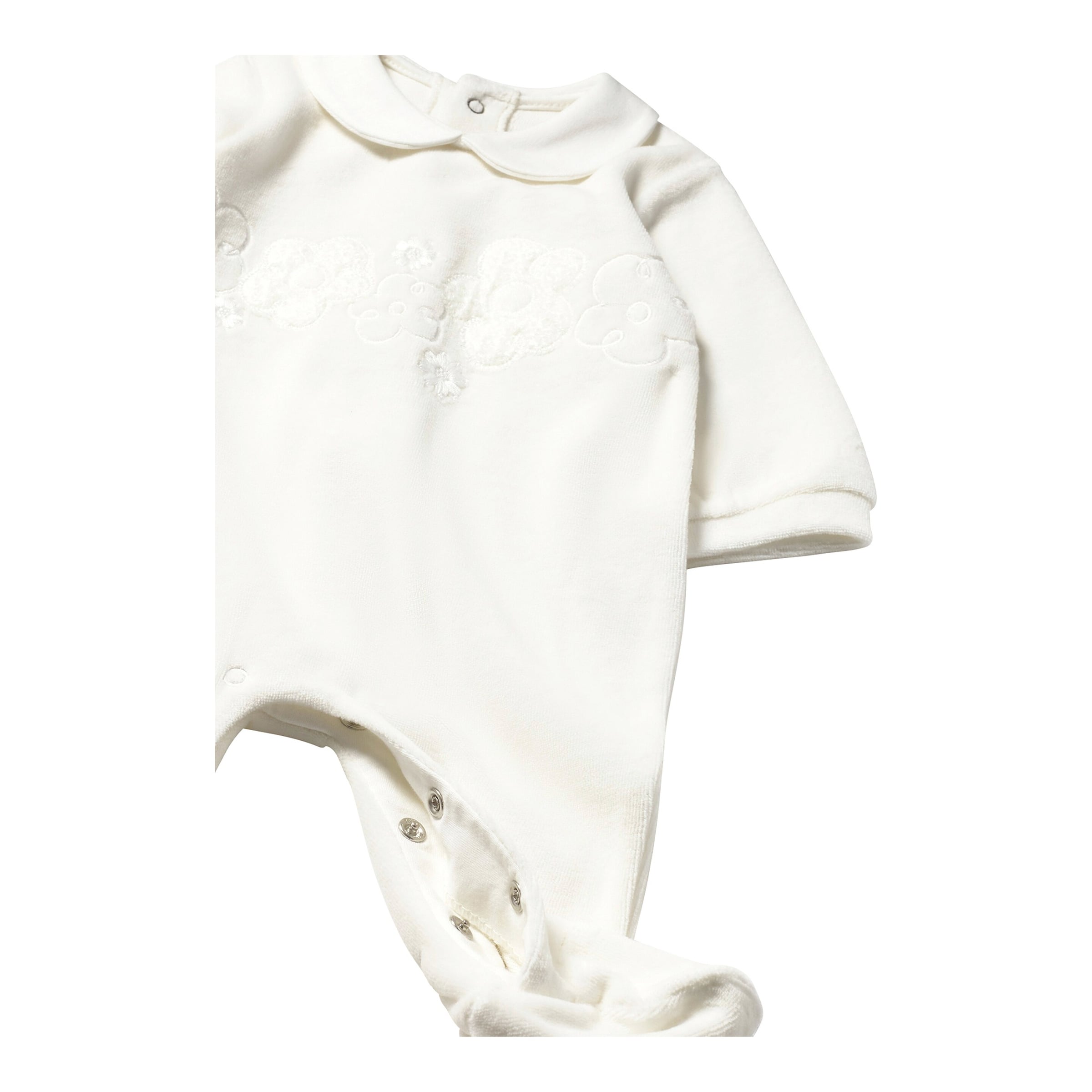 Nicki-Overall mit Fuß Bubikragen Blumen