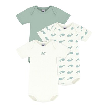 3er-Pack Bodys kurzarm Wale