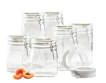 Vorratsglas-Set mit Deckel, Glas Gothika