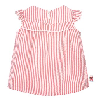 Seersucker-Kleid Flügelarm Ringel