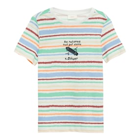 T-shirt rayé skateboard