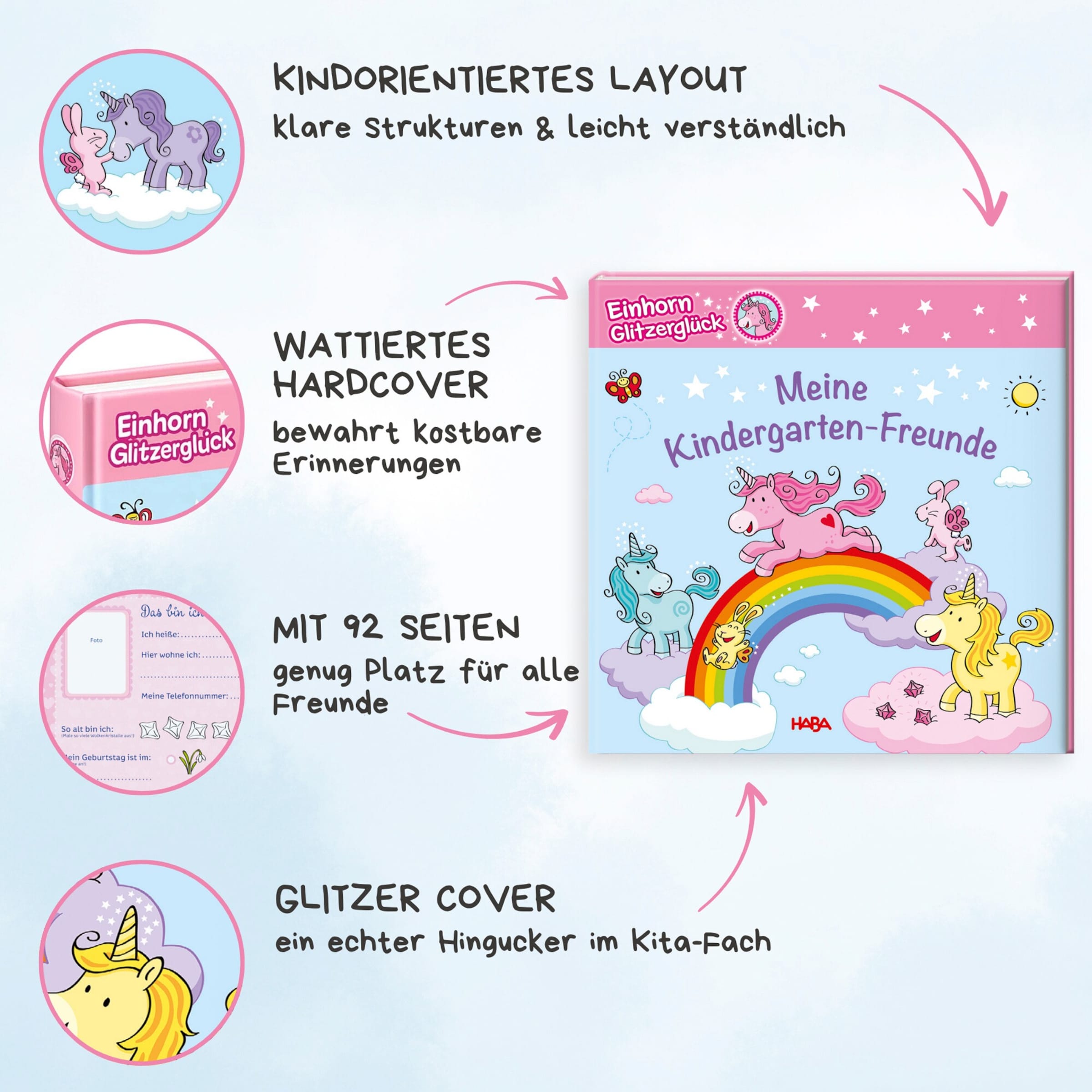Meine Kindergarten-Freunde - Einhorn Glitzerglück