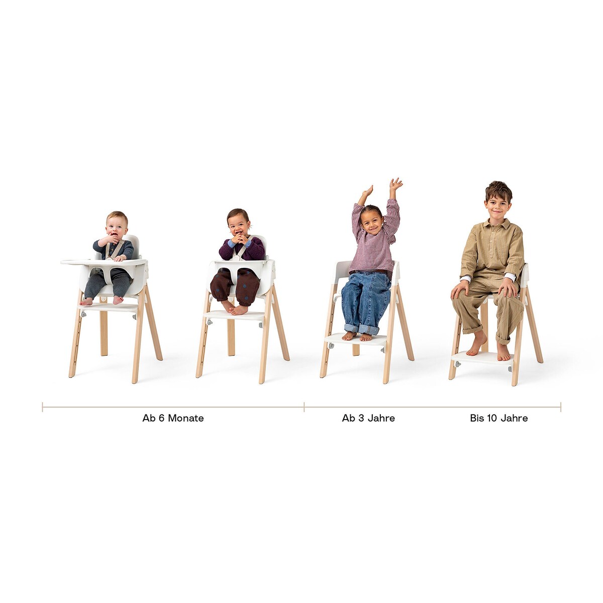 Stokke® - Limas - Hochstuhl Steps - Black / Warm Brown