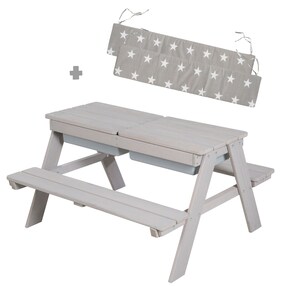 Kindersitzgarnitur Outdoor + mit Spielwannen und Bankkissen Little Stars 