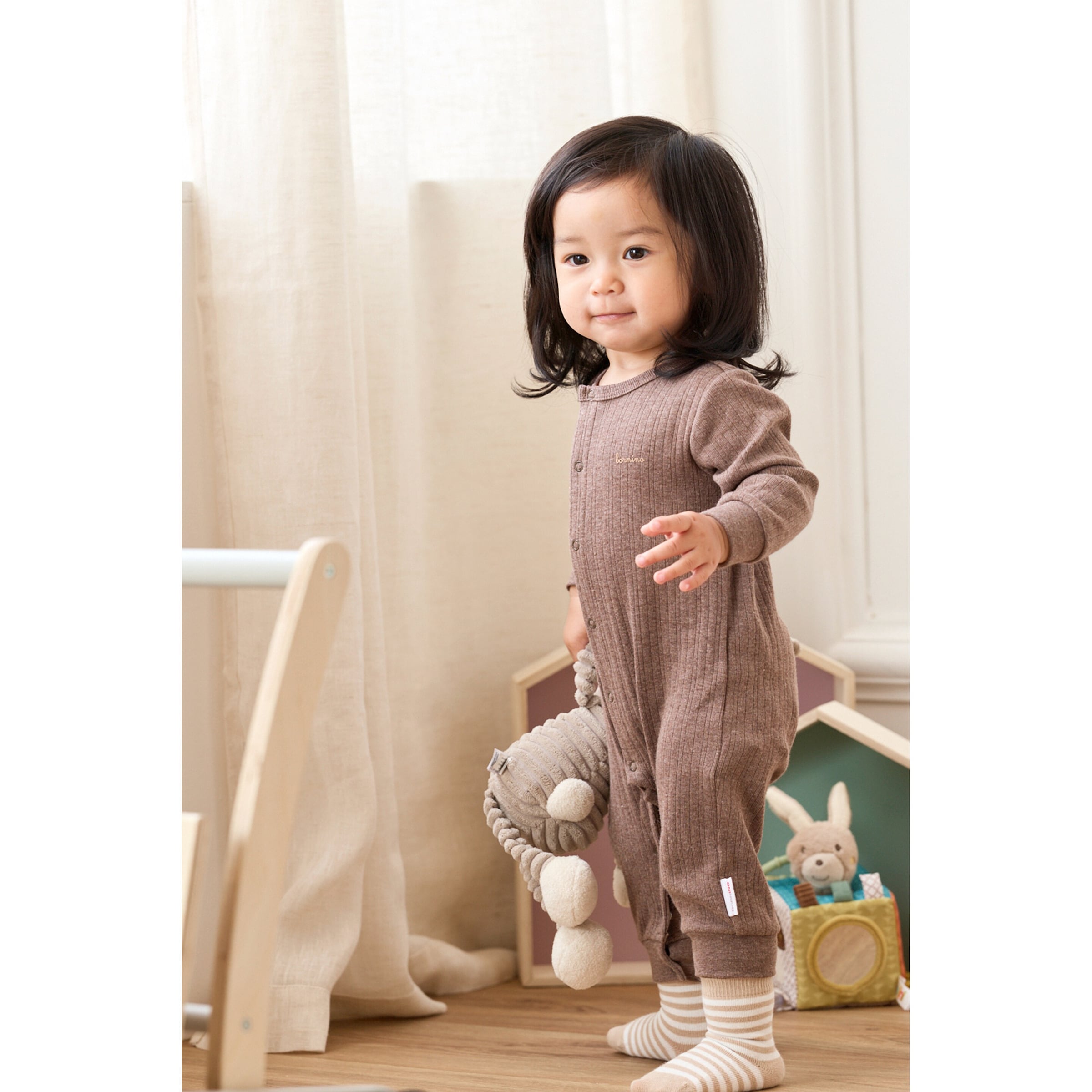 Thumbnail - Bornino Lieblinge Schlafoverall Rippqualität