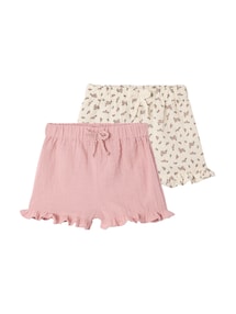 2er-Pack Baby Shorts für Neugeborene, Musselin