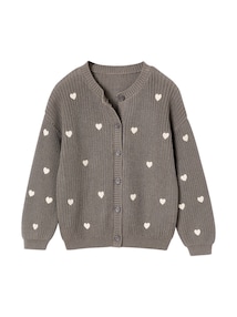 Mädchen Strickjacke mit kleinen Stickereien