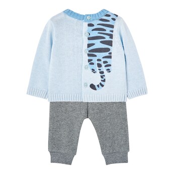 2-tlg. Set Strickpullover und Jogginghose Tiger