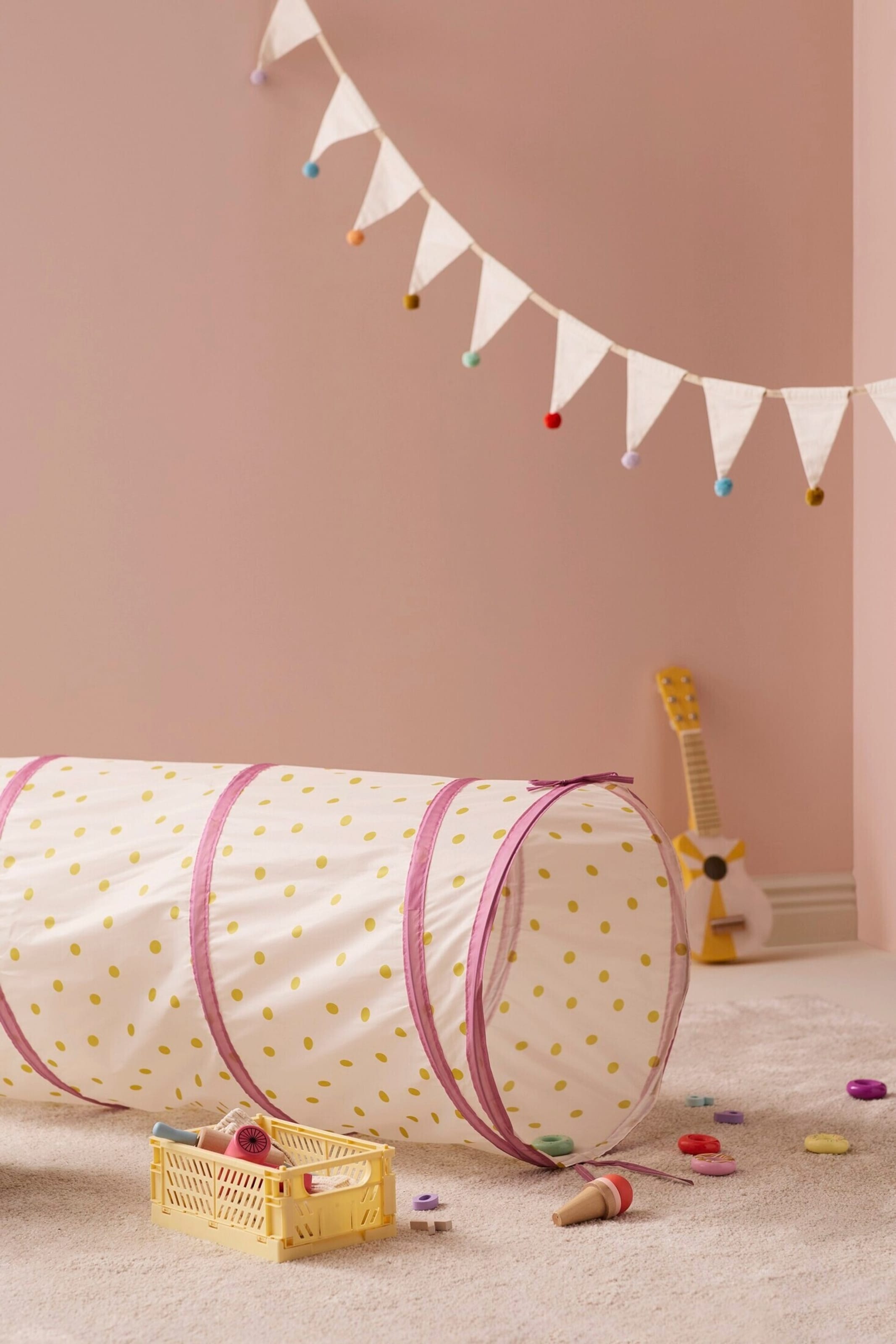 Kids Concept Spieltunnel Punkte rosa