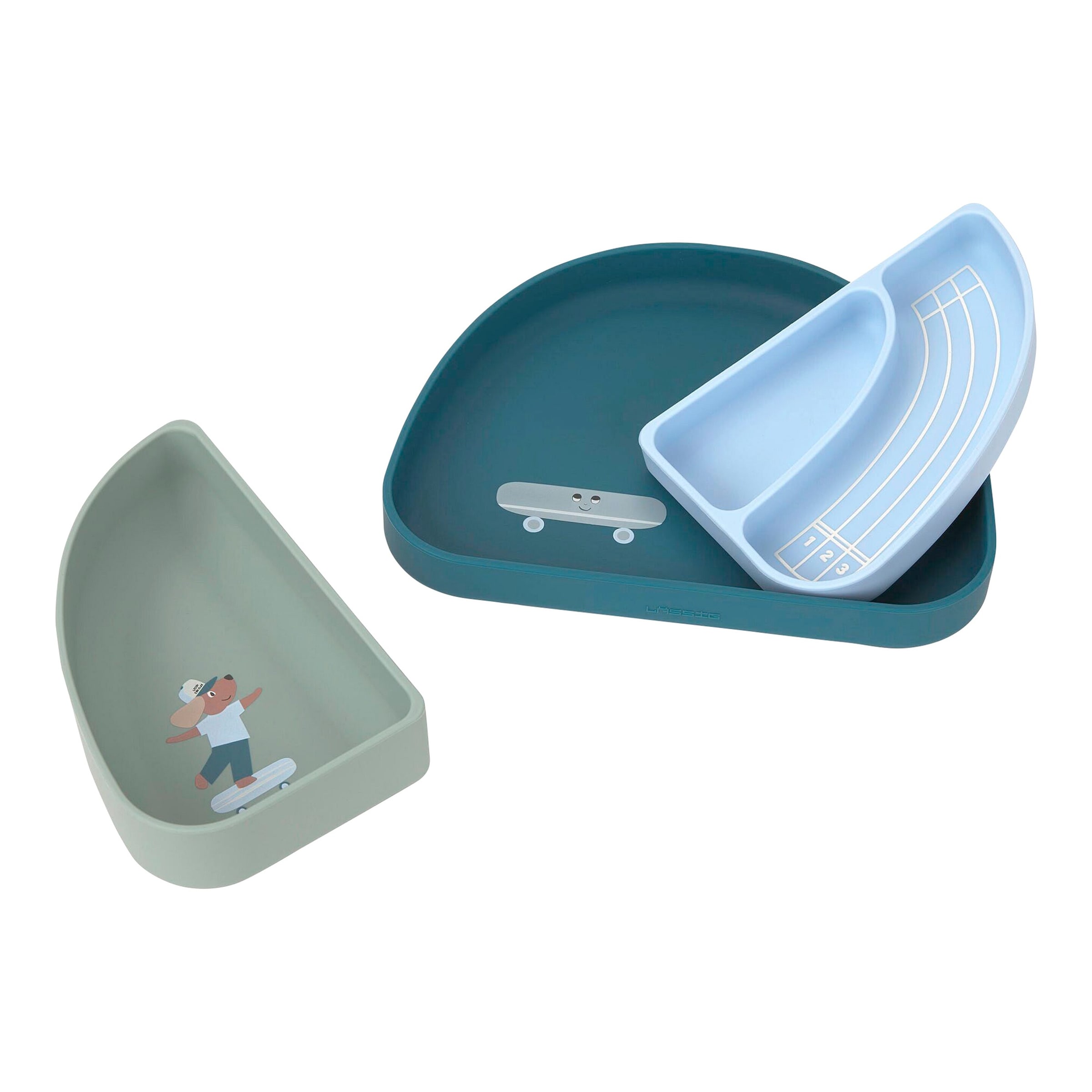 Lässig 3-tlg. Silikon Teller Set