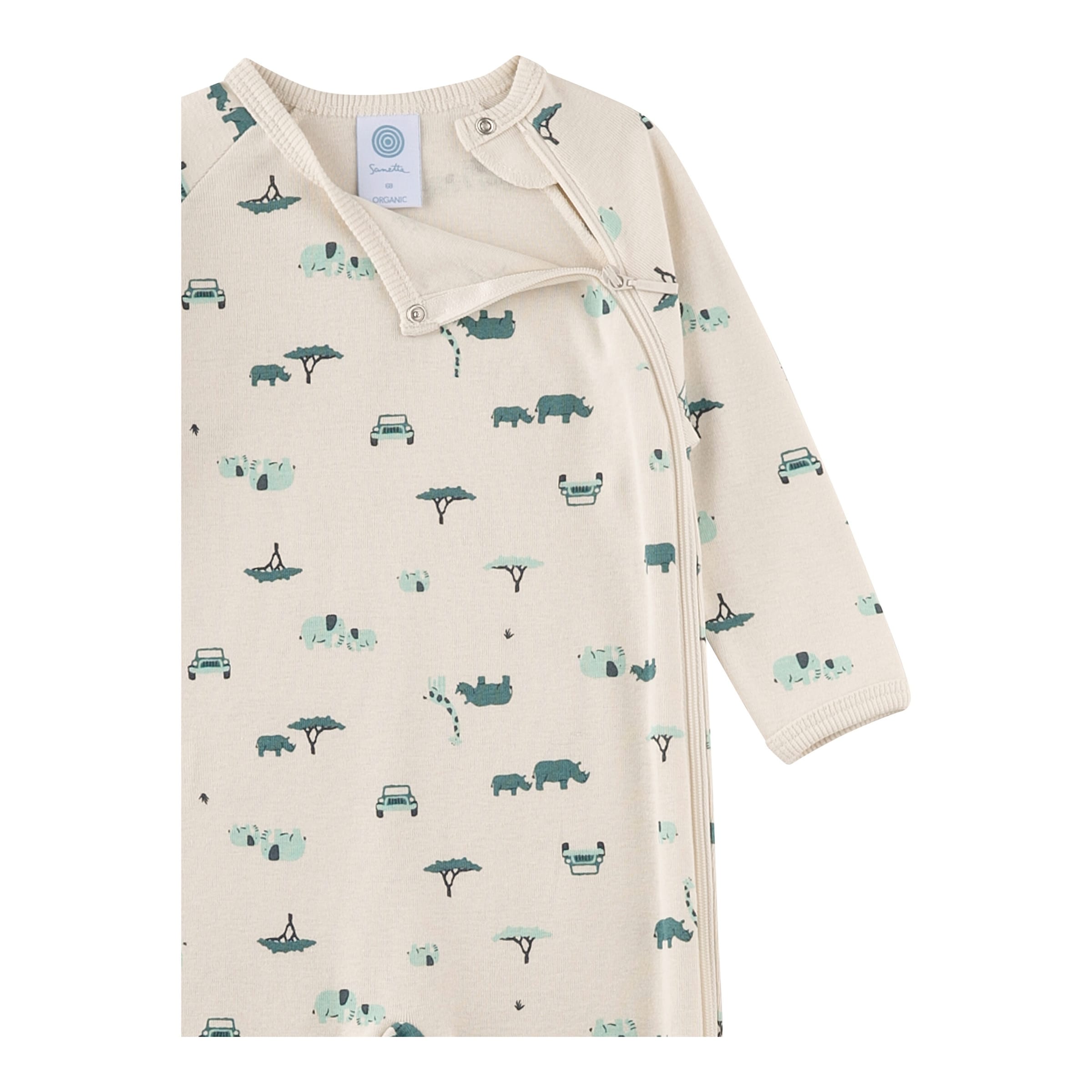 Schlafoverall mit Klappfuß Safari