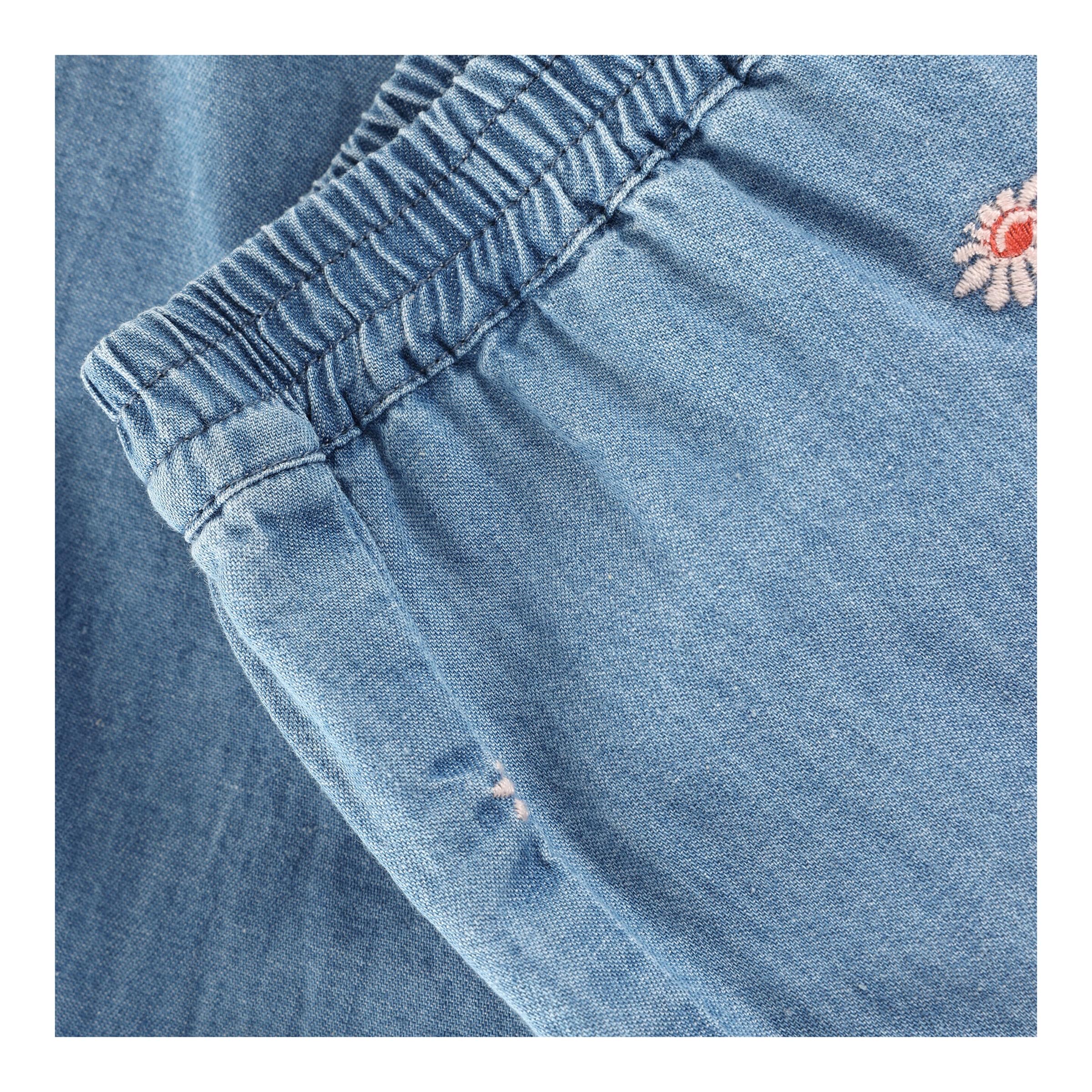 Chambray-Hose Denim Blumen