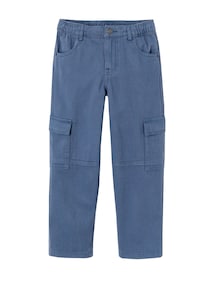 Robuste Cargojeans Jungen Hüftweite REGULAR, Bundweite verstellbar