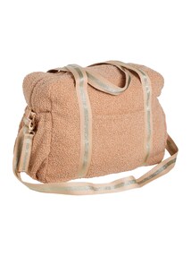 Wickeltasche COLINA aus Teddyfleece mit Gold-Details, Daypack mit Zubehör