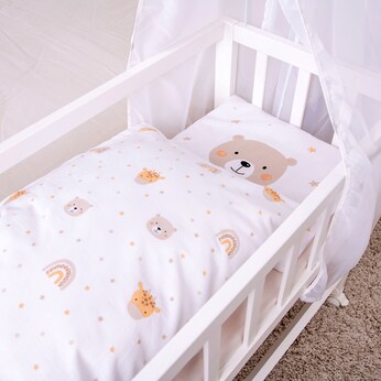 Renforcé Wende-Bettwäsche 35x40 / 80x80 cm