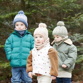 Norweger-Strickmütze Jacquard mit Bommel