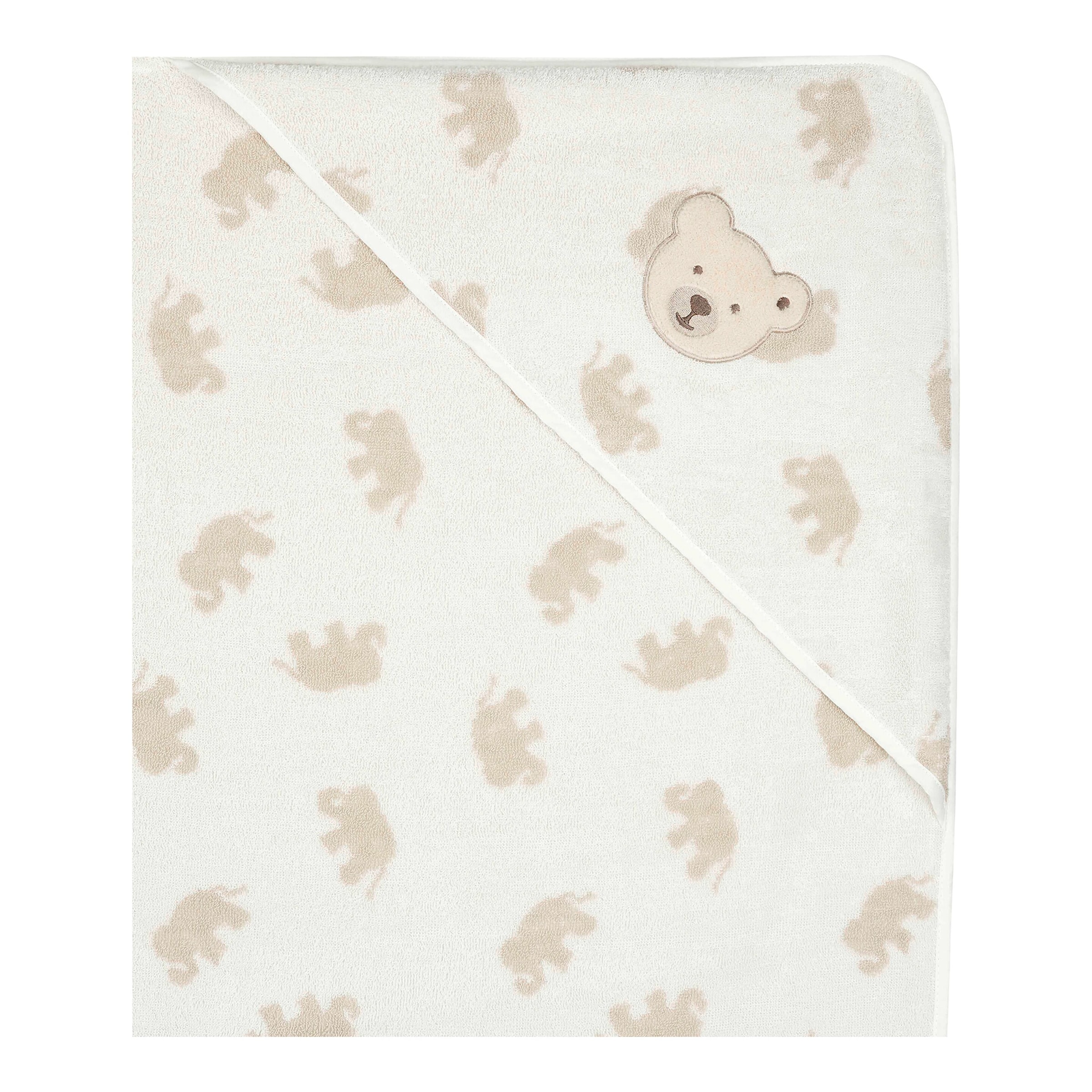 Kapuzenbadetuch Frottee Bär Elefanten