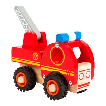 Feuerwehrfahrzeug aus Holz