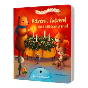Livre avec des lumières à souffler Mein Puste-Licht-Buch Advent, Advent, ein Lichtlein brennt