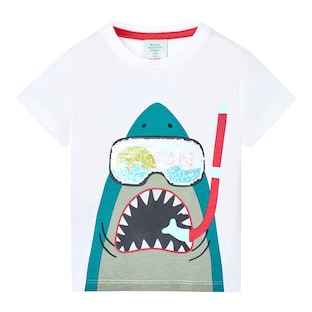 T-Shirt Wendepailletten Hai