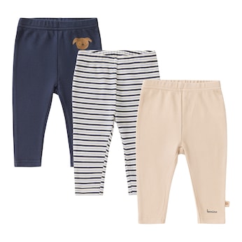 3er-Pack Leggings Ringel Hund