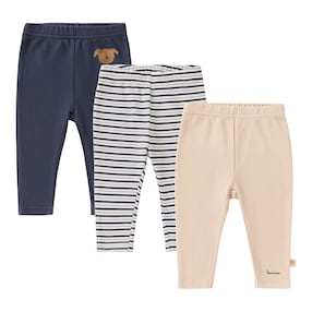 3er-Pack Leggings Ringel Hund