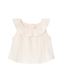 Top Mädchen Baby Bio-Baumwolle mit Rüschenkragen