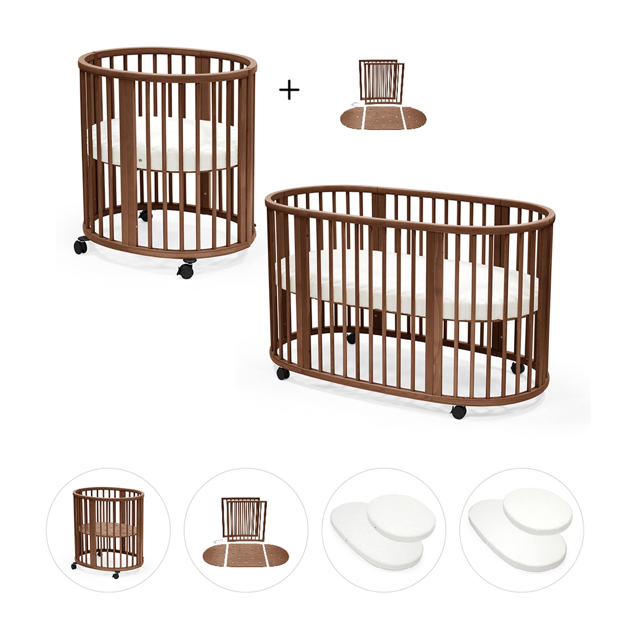 Stokke® Sleepi™ Bundle Sleepi Mini inkl. Umbausatz, 2 Matratzen und 2 Spannbetttüchern