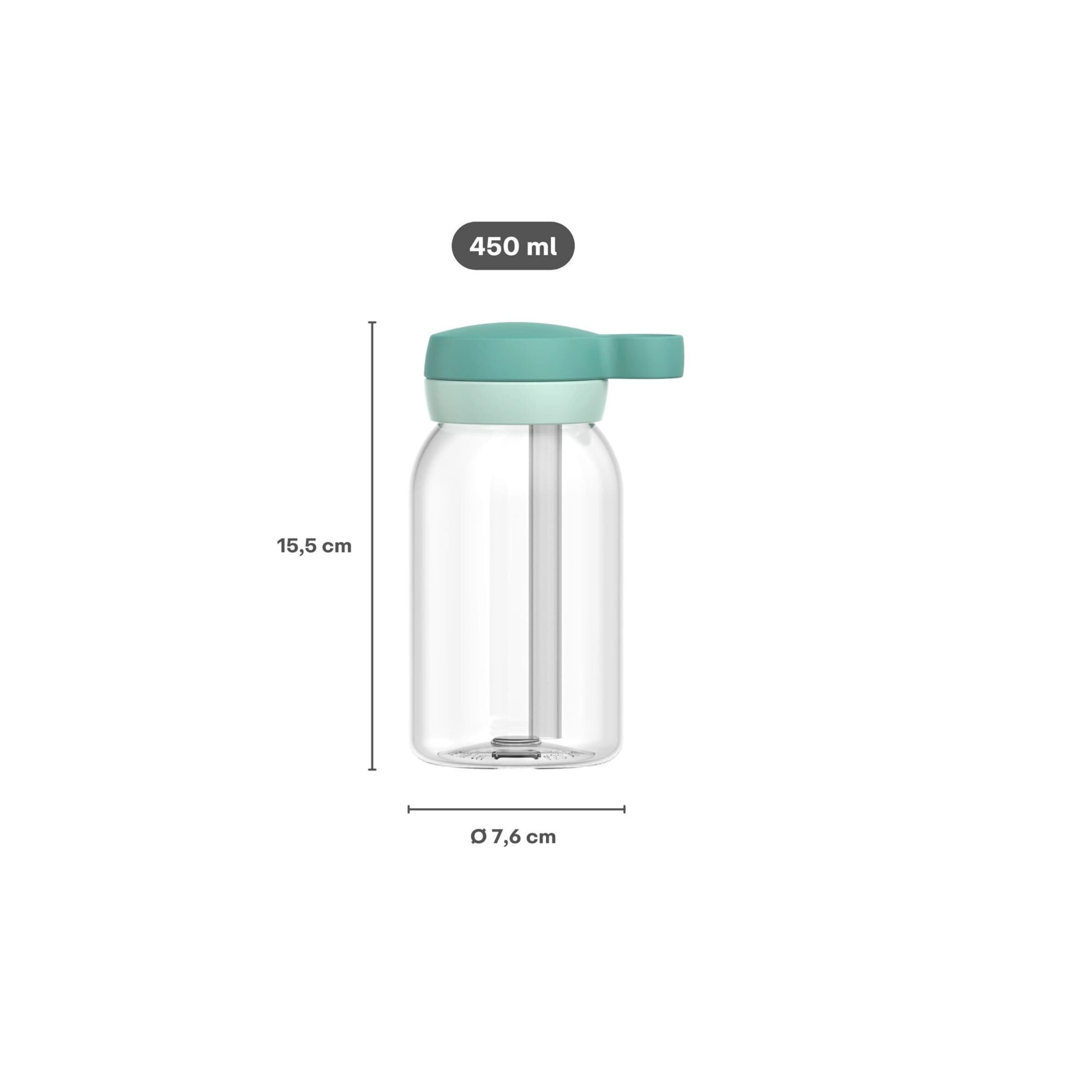 Mepal Mio Trinkflasche Mit Strohhalm 450ml