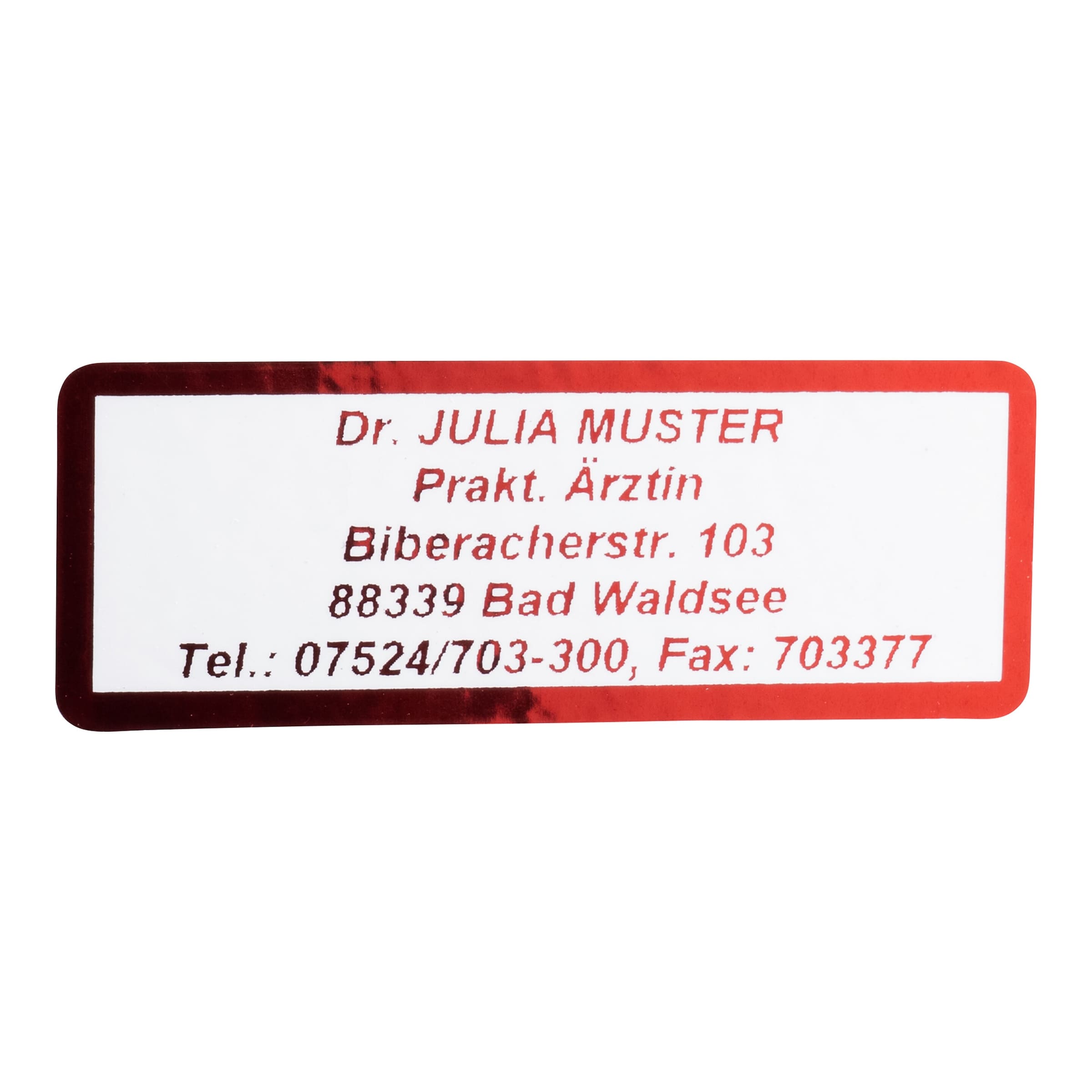 Namensaufkleber "Schrifttyp B" rot