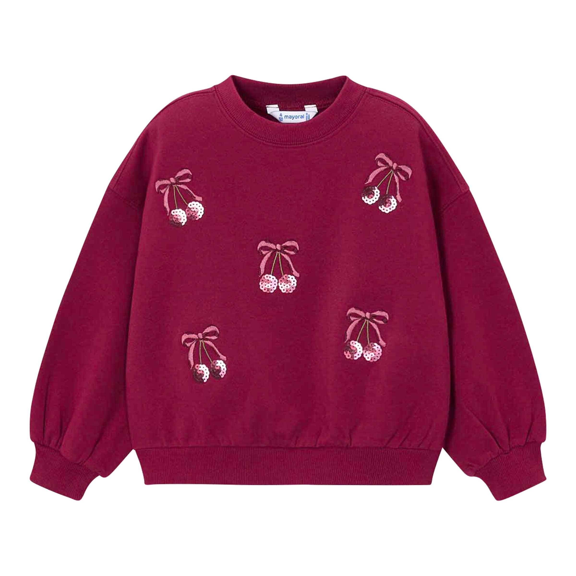 Mayoral Sweatshirt Kirschen Pailletten
