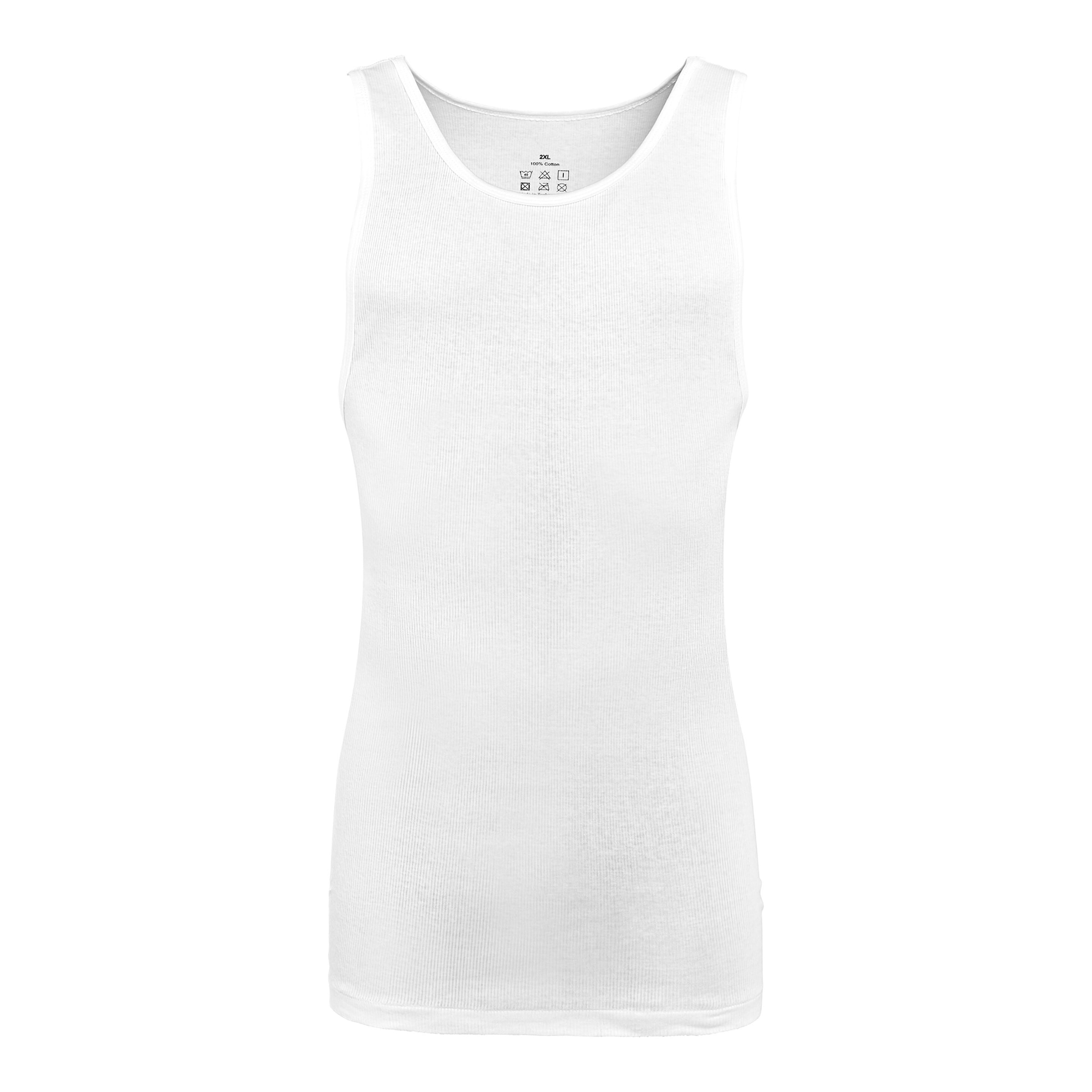 Herren-Unterhemd, 3 Stück weiss 2XL Herren