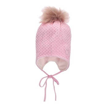 Winter-Strickmütze Bommel Herz