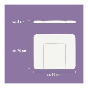 Wickelauflage75 x 85 cm Exklusivdesign