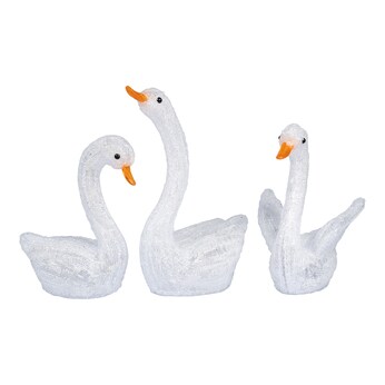 Cygnes lumineux à LED «Famille»