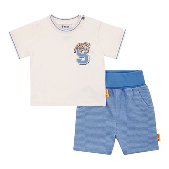 2-tlg. Set T-Shirt und Shorts Struktur 
