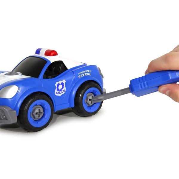 JAMARA Jouet rebondissant avec pompe camion de police Bleu JAMARA