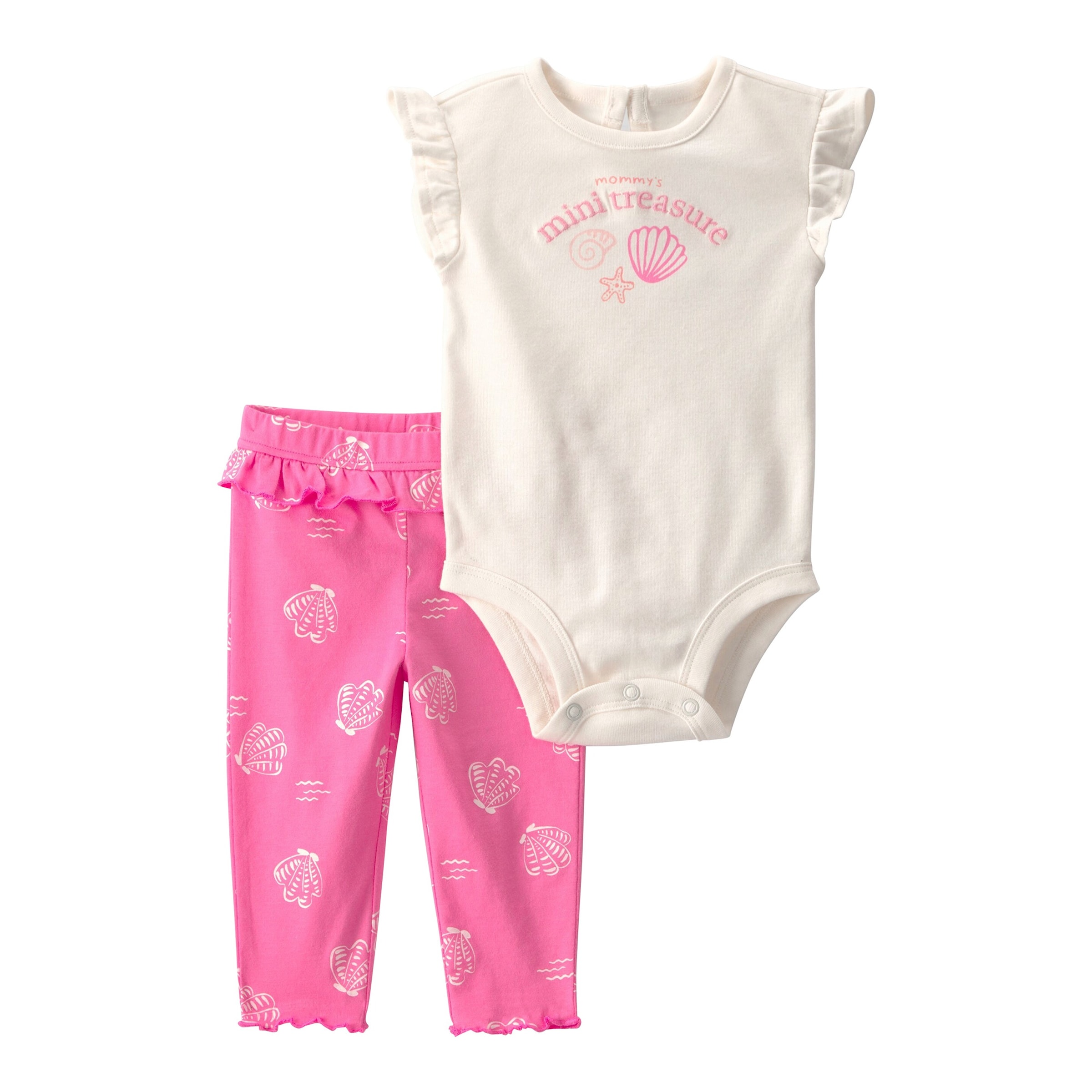 Carter's 2-tlg. Set Body kurzarm und Leggings Muscheln