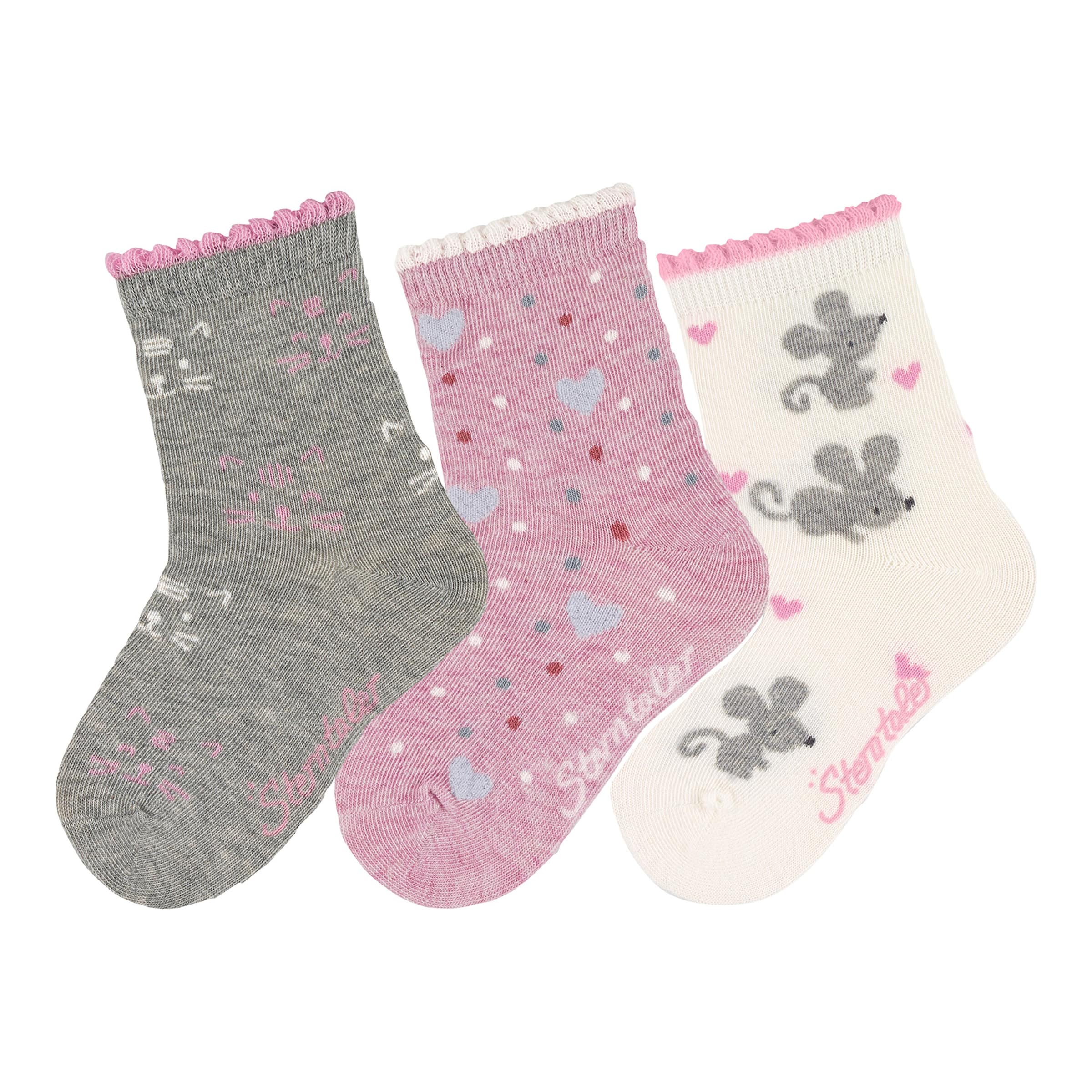 Sterntaler 3er-Pack Socken Maus
