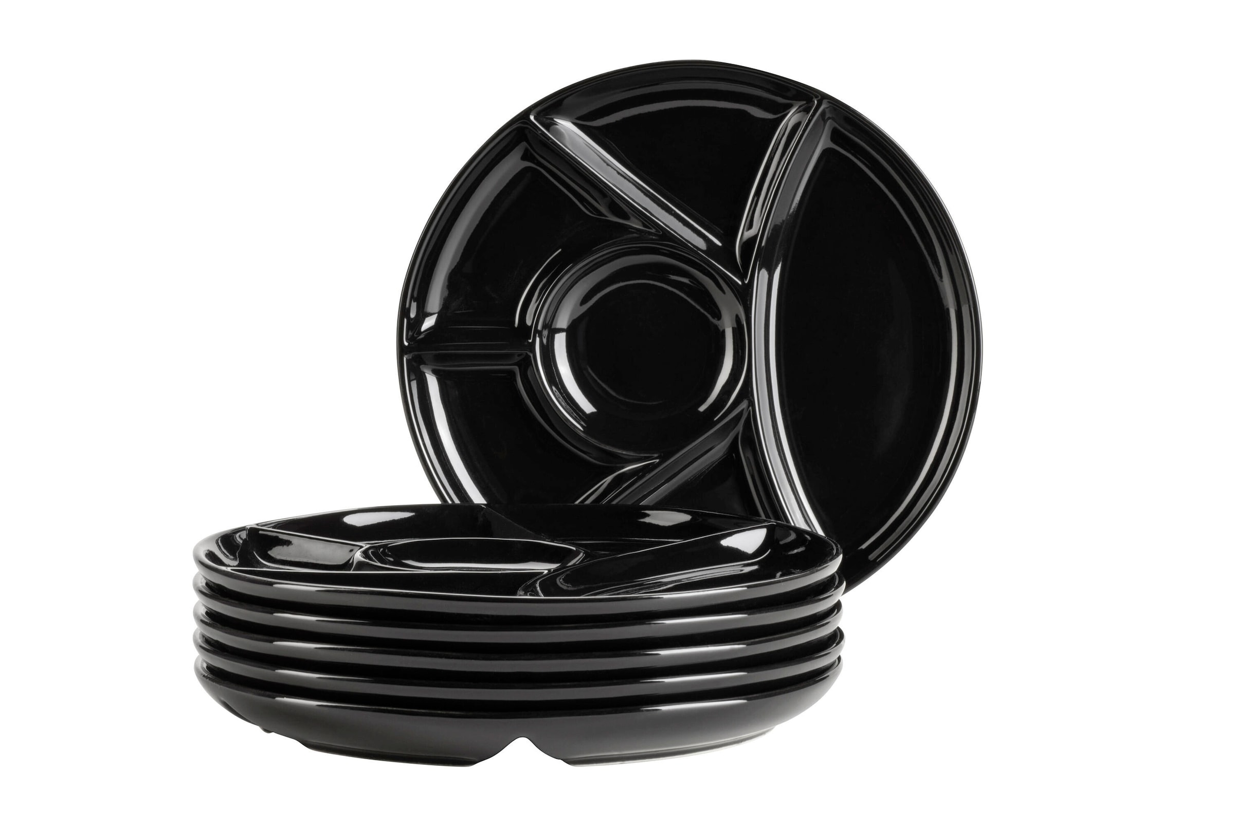 Fondueteller Set, Porzellan -