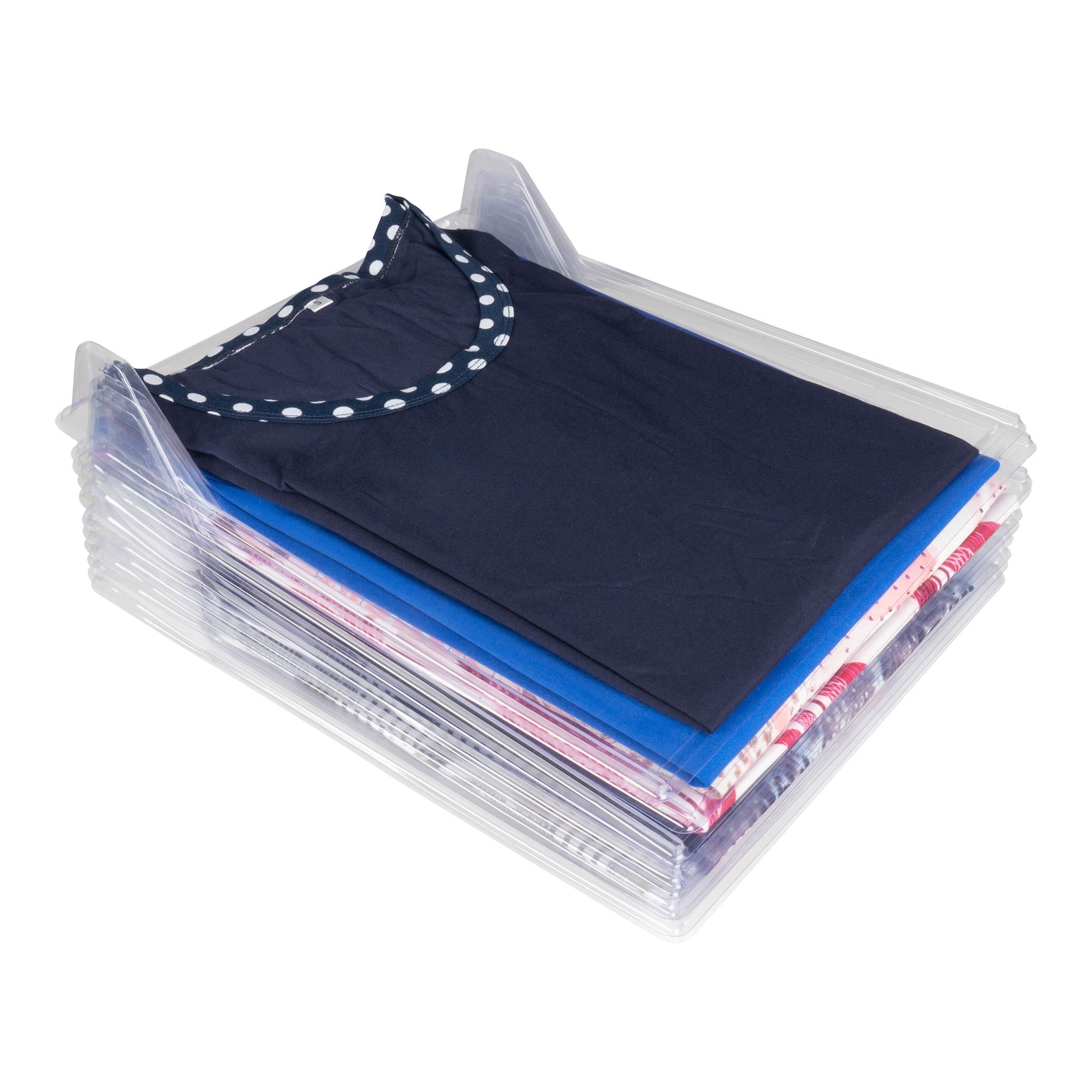 T-Shirt-Organizer, 10 Stück transparent