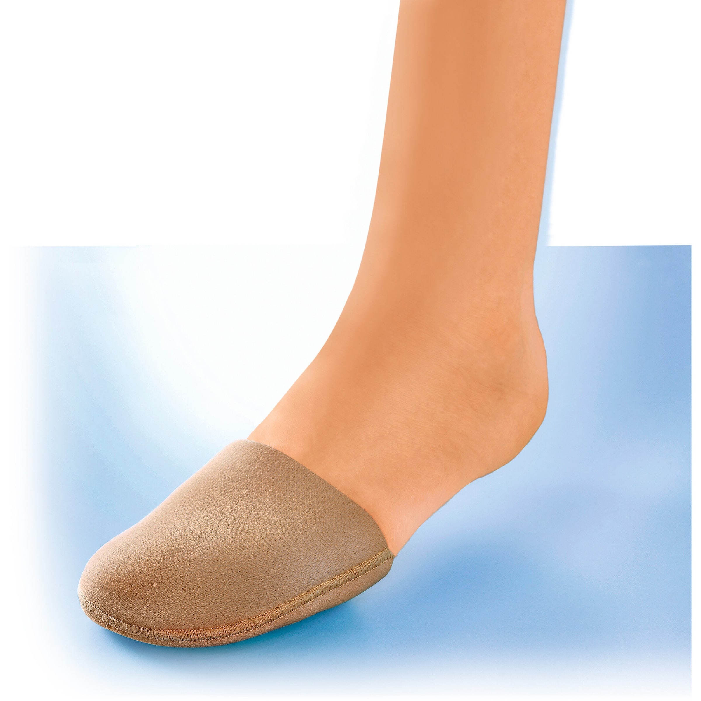 Fußpolster mit Silberfaser, 2 Stück beige
