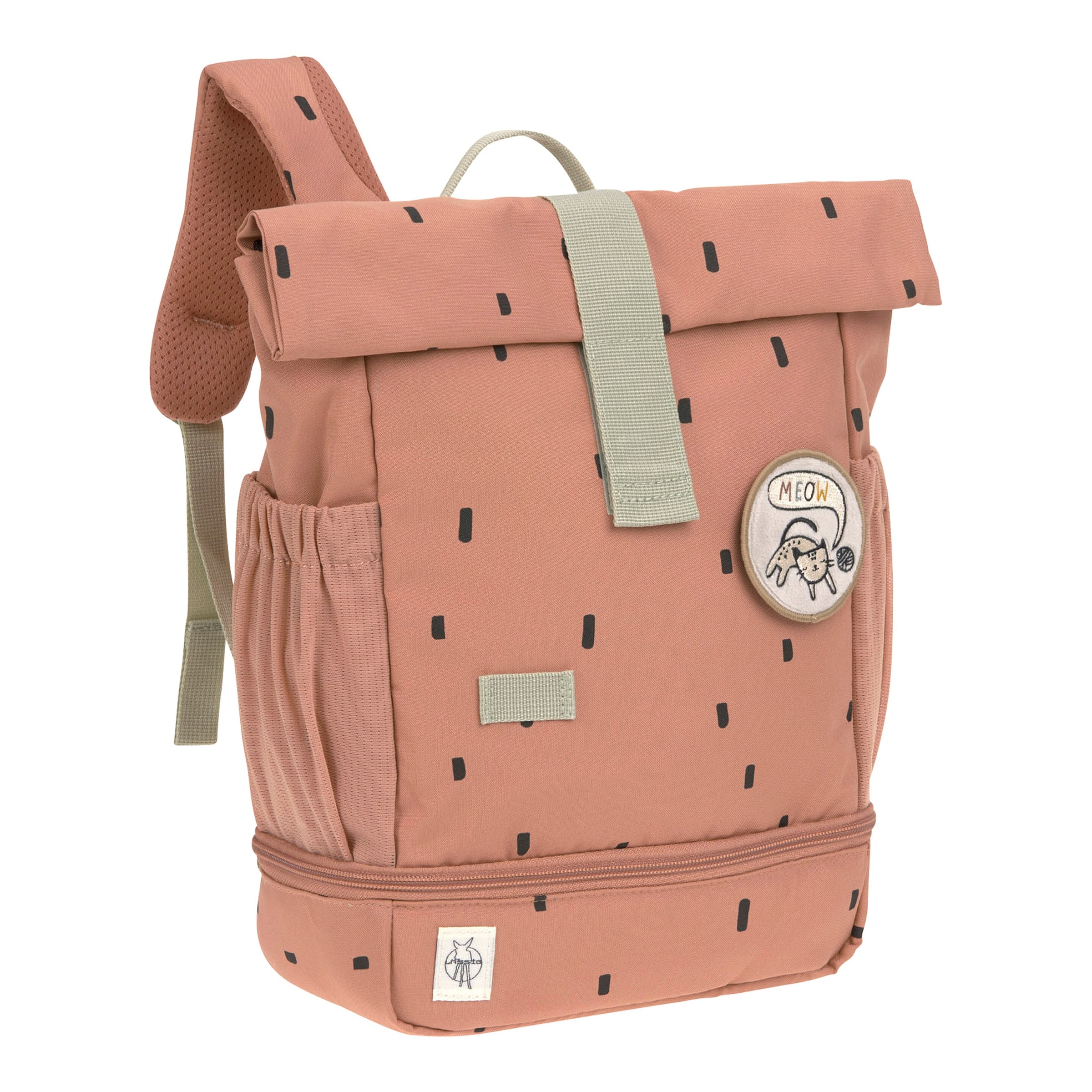 Lässig Blau Kindergartenrucksack Mini Rolltop Happy Prints Caramel - Bild 4