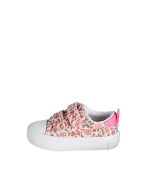 Gestreifte Baby Stoff-Sneakers mit Klett